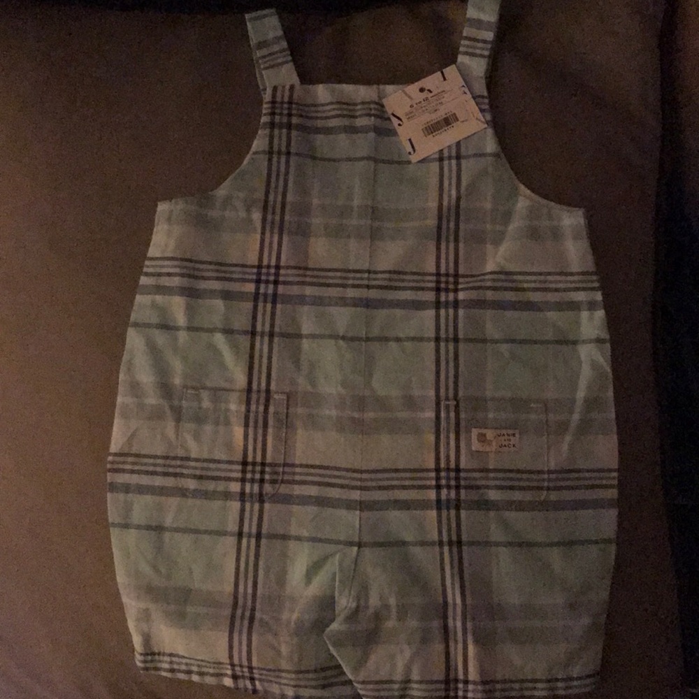 Janie and Jack plaid romper